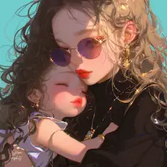 アイコンにどうぞ/ペアアイコン/お揃いアイコン/親子アイコン