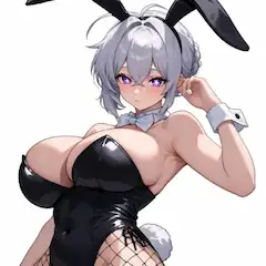 紫の瞳のバニー