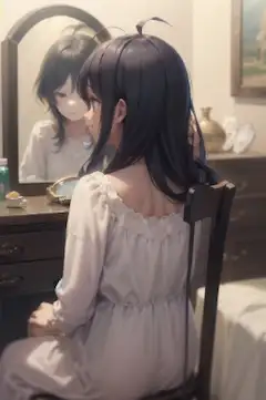 見えそうで見えないお嬢さまのうなじ