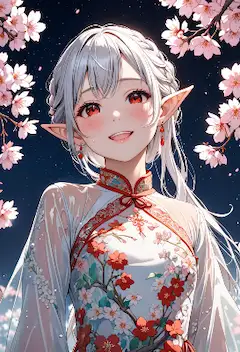桜の夜に微笑むエルフの秘密