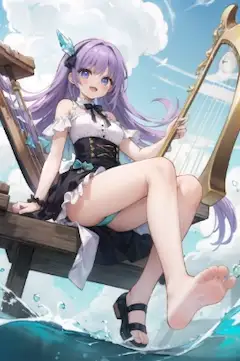 水上ヴィラではしゃぎ過ぎたセイレーン