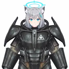 X-02PAを着るシロコ(ブルアカ)