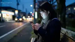 【青白い光に溺れ、誰かを待つ】