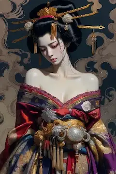 紅蓮の姫、憂いの視線