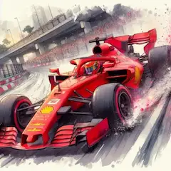 赤いレーシングカー