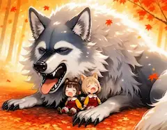 コン子とポン子・あくび