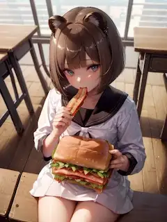 ガッツリたべる彼女