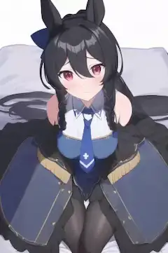 黒髪青ドレスオリジナルウマ娘