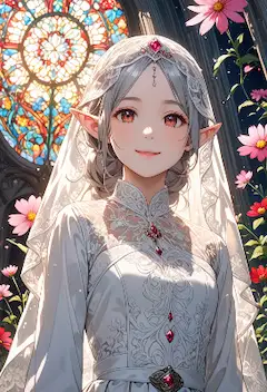 聖なる宝石の銀髪花嫁