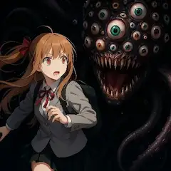 怪物と遭遇した女子高生