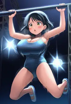 サーモンラダー中のスク水少女