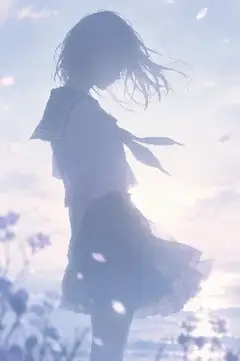 儚いセーラー服シルエット