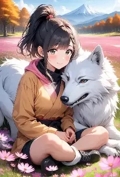 狼と少女の秋のひと時