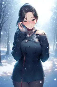 雪の日はお散歩に行きたがるママ❄⛄️🐶♥