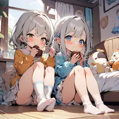 ナッツを食べる幼女
