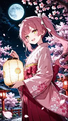 桜舞う夜に灯る秘密の提灯
