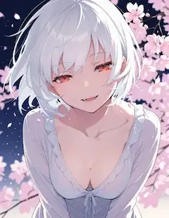 夜桜の公園で