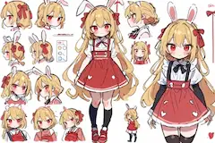 設定資料集。うちの子。金髪紅眼の不可思議な少女。