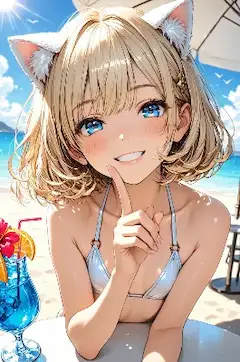 白いネコ