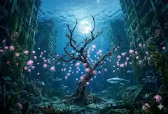【夜桜】月夜に泳ぐ春