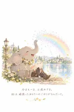 おつかれさまの虹