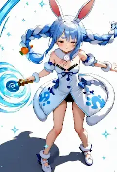 [動画]魔法を使う　ぺこちゃん