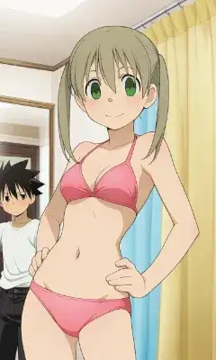 ピンクビキニの元気少女
