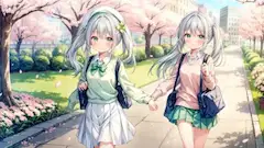 桜舞う道で紡ぐ姉妹の絆