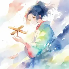当たり棒で作った竹とんぼ