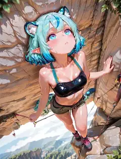 7枚）ボルダリングとケモ耳エルフさん