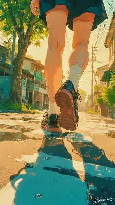 放課後の足取り／スマホ壁紙アーカイブ