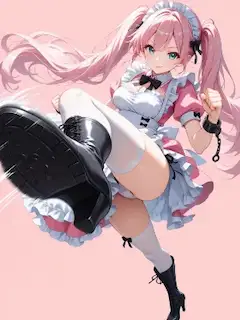 護衛用徒手空拳非武装メイド　手錠のメイドが放つ華麗なる一蹴