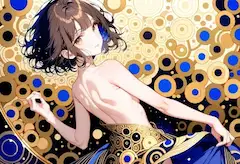 黄金の渦に舞う少女