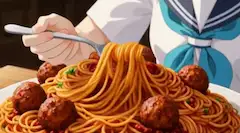 ミートボールスパ　普通！