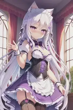 メイドコス猫耳っ子