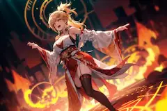 炎の巫女 野獣派の画風で