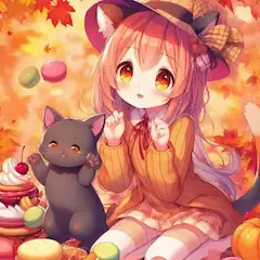 女の子とネコ