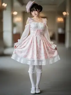 ロリータブランドのモデルを務める斎城翔子(Flux.2[pro])