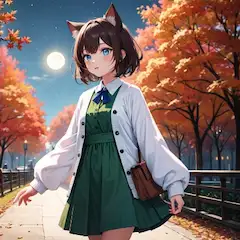 秋の公園を散歩