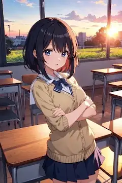 夕暮れの教室