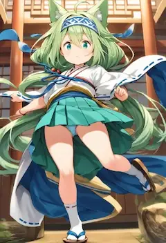狐っ子巫女さんのパンツ
