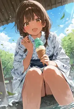 足湯で