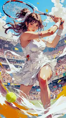 スポーツ躍動の瞬間〈インターハイ女子テニス編〉／スマホ壁紙アーカイブ