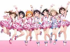 ピンクの奇跡を舞う7人のアイドル