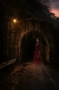 廃トンネルの少女