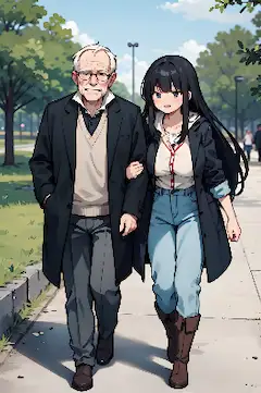 義父とデートする嫁