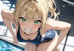 白石奈々先輩とプールに来たぞ！