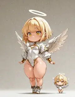 小さな天使の輝く翼