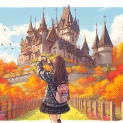 少女と古城