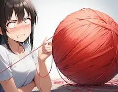巨大な毛糸玉